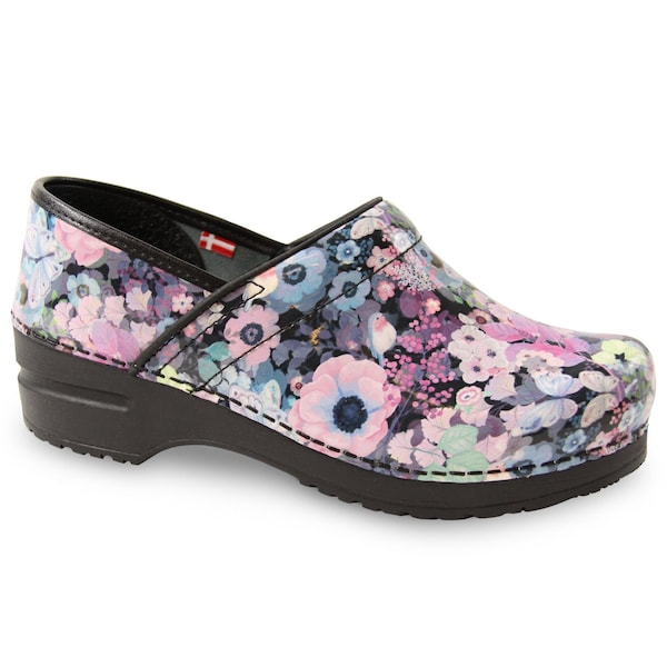 Sanita Women's Closed Back Clog, Printed Patent Leather Upper, Polyurethane Outsole, Multicolor, Size 7.5-8 475636-090-39 - main